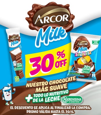 30% Off en Arcor Milk junio 2022
